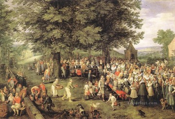  Jan Lienzo - Banquete de bodas flamenco Jan Brueghel el Viejo